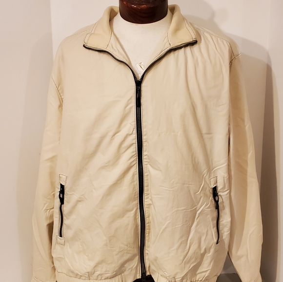 Tommy Bahama Other - Mens Vintage Tommy Bahama Golf Jacket ⛳ XL FULL-ZIP Cream Colored